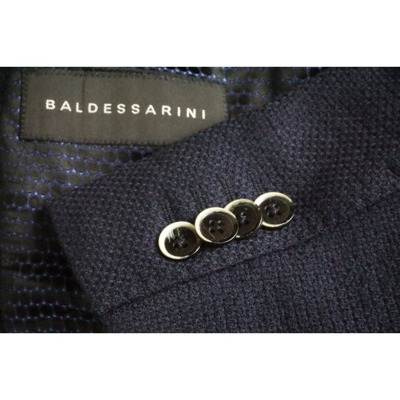 Baldessarini Navy Blue Woven 100% Wool CURRENT Sport Coat Jacket Sz 50EU 40US